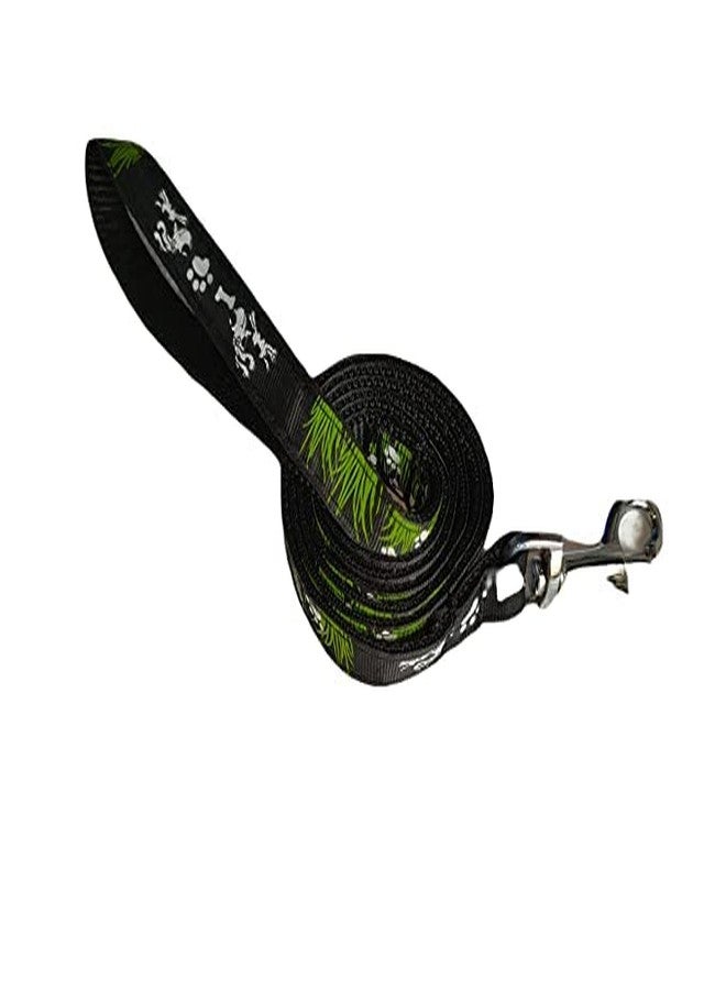 Pups&Pets طقم طوق ومقود مطبوع عليه شعار Pups&Pets للحيوانات الأليفة مقاس 15 مم - طوق نايلون قابل للتعديل مع جرس للكلاب الصغيرة والمتوسطة، طقم طوق ومقود للجراء والكلاب والقطط (أسود) - Image 4